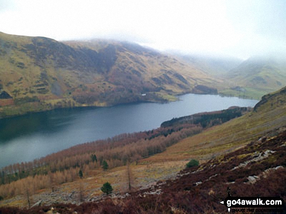 Walk c207 The High Stile Ridge from Buttermere - Robinson and Buttermere from Old Burtness below Red Pike (Buttermere)