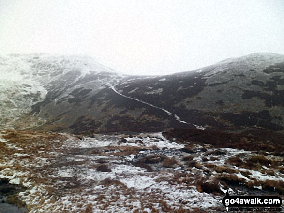 Red Pike (Buttermere) (left) and Dodd (Buttermere) right from Old Burtness below Bleaberry Tarn