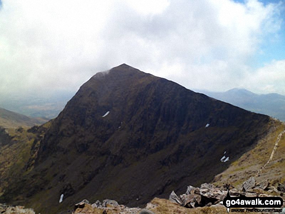 Walk gw126 Snowdon via The Llanberis Path - Snowdon (Yr Wyddfa) from the summit of Garnedd Ugain (Crib y Ddysgl)