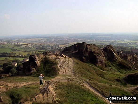 Walk ch170 Little Moreton Hall and Mow Cop from Ackers Crossing - On the summit of Mow Cop (Old Man of Mow)