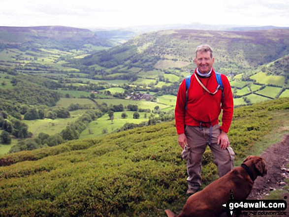 Me on Offa's Dyke path above Llanthony Priory where there are fabulous views of England to the east and equally fabulous views of Wales to the west 