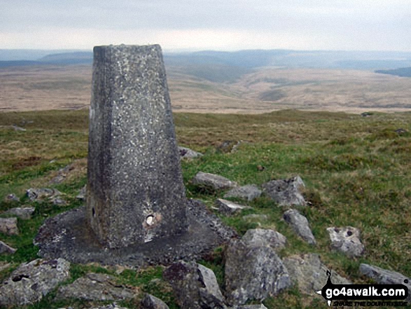 The trig point on Drygarn Fawr 