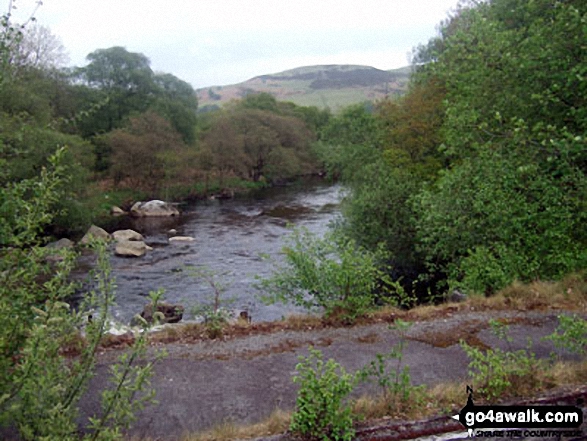 Afon Claerwen with Gro Hill beyond 