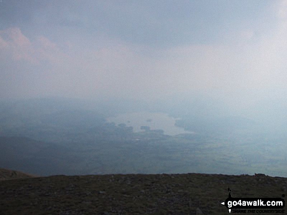 Walk c321 Skiddaw and Lonscale Fell from Millbeck, nr Keswick - Derwent Water and Keswick from Skiddaw