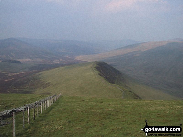 Walk c186 Lonscale Fell and Skiddaw from Gale Road (Underscar) nr Keswick - Burnt Horse from Lonscale Fell