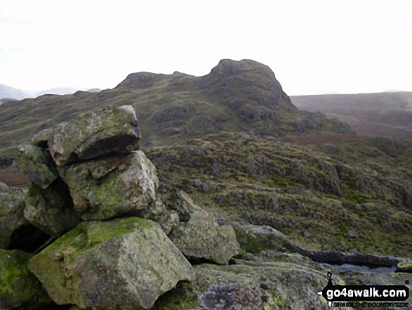 Walk c402 Harter Fell and Hard Knott from The Woolpack Inn, Eskdale - Green Crag from the summit cairn on Crook Crag