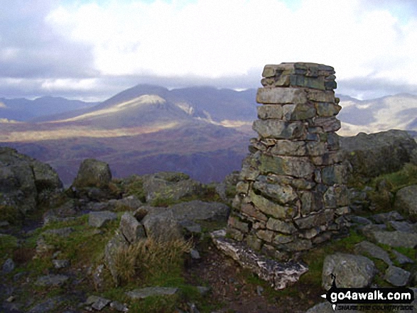 Walk c402 Harter Fell and Hard Knott from The Woolpack Inn, Eskdale - Harter Fell (Eskdale) summit trig point