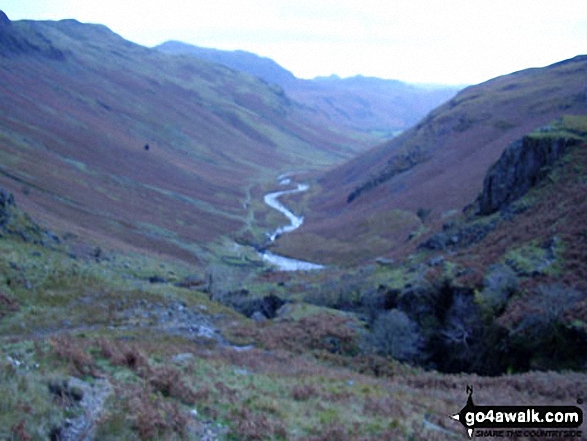 Walk c402 Harter Fell and Hard Knott from The Woolpack Inn, Eskdale - Eskdale from Lingcove Bridge