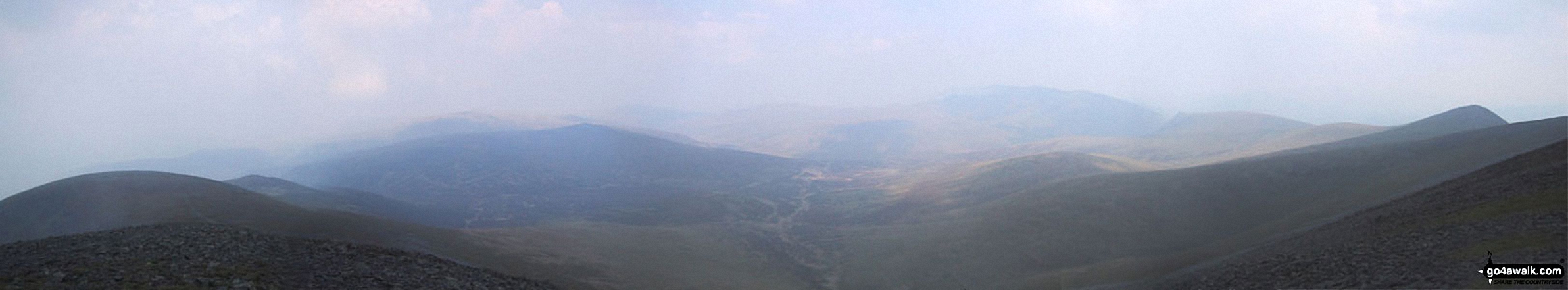 Walk c186 Lonscale Fell and Skiddaw from Gale Road (Underscar) nr Keswick - *Bakestall, Great Calva, Skiddaw House, Blencathra (Saddleback) and Lonscale Fell from Skiddaw