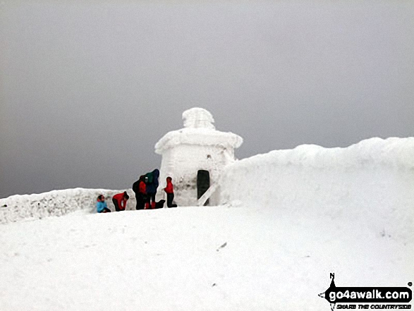 The shelter on the summit of Slieve Donard (Sliabh Donairt)