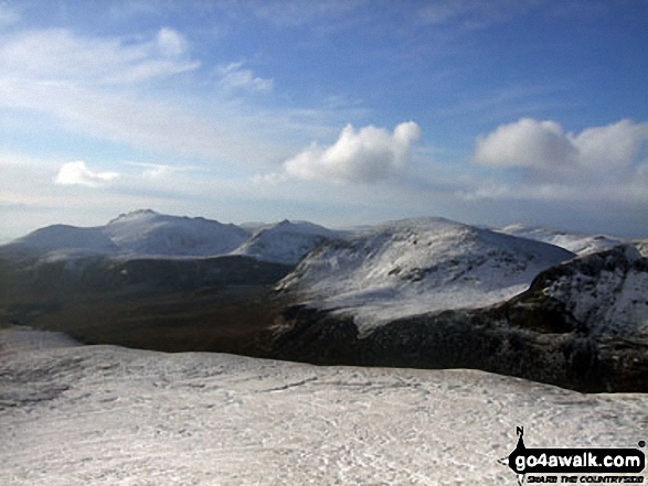 Cove Mountain with Slieve Binnian in the distance from Slieve Donard (Sliabh Donairt) 