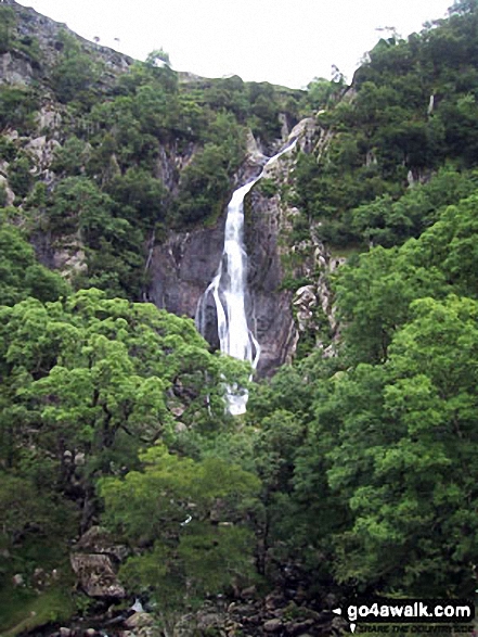 Walk gw101 Aber Falls (Rhaeadr-fawr) from Bont Newydd - Aber Falls