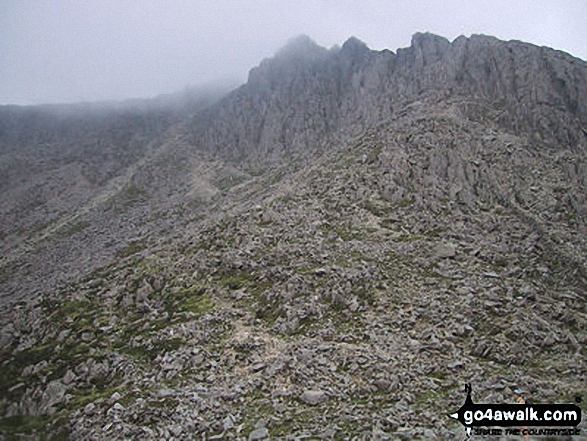 Looking SE towards Capel Curig from Glyder Fawr 