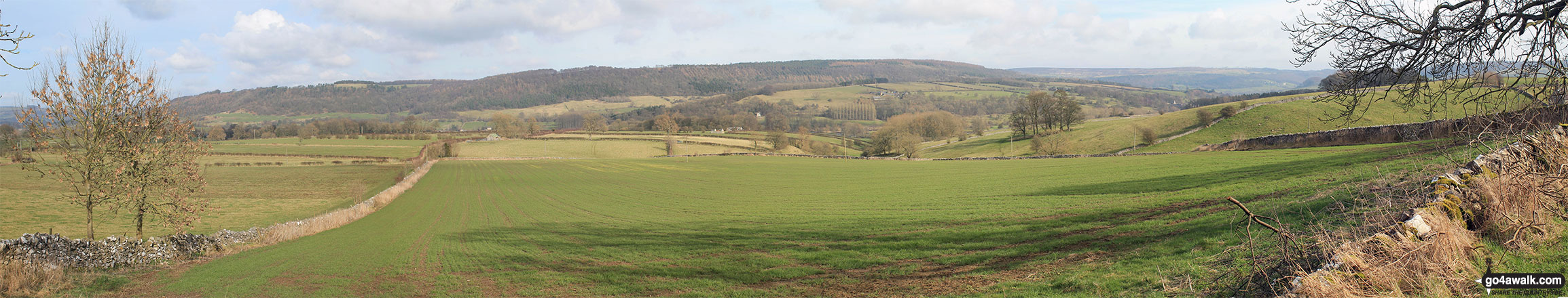 Walk d154 Over Haddon, Sheldon and Ashford in the Water from Bakewell - The view from the trig point on Noton Barn