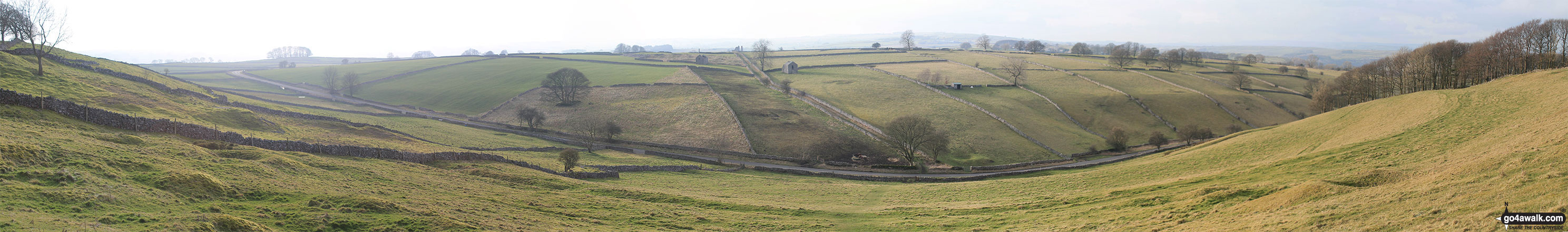 Walk d294 Sheldon and Lathkill Dale from Monyash - The view from Bole Hill (Bakewell)