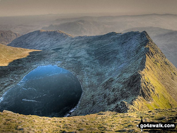 Walk c220 Helvellyn via Striding Edge from Glenridding - Red Tarn (Helvellyn) and Striding Edge from Helvellyn summit