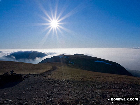 Clouds rolling in over Fairfield (left), Dollywaggon Pike and Nethermost Pike from Helvellyn 