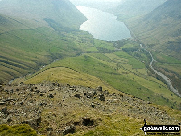 Walk c453 The Scafell Mountains from Wasdale Head, Wast Water - Wast Water and the Lingmell Ridge from Lingmell