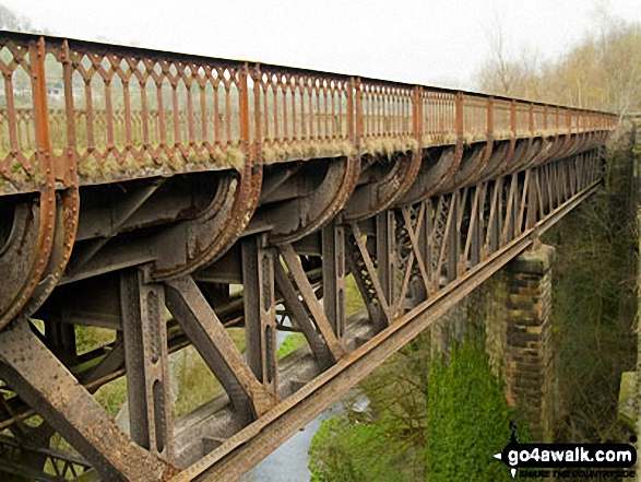 The unused Miller's Dale bridge east of Miller's Dale Station from the The Monsal Trail 