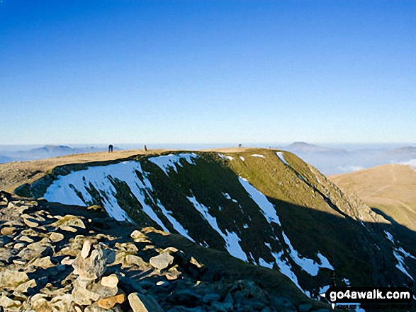 Walk c220 Helvellyn via Striding Edge from Glenridding - Helvellyn summit plateau