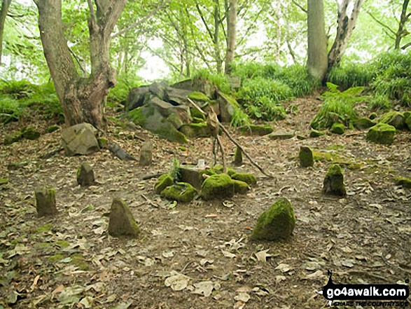 Walk d142 Birchover and Stanton Moor from Winster - Stone Circle on Stanton Moor