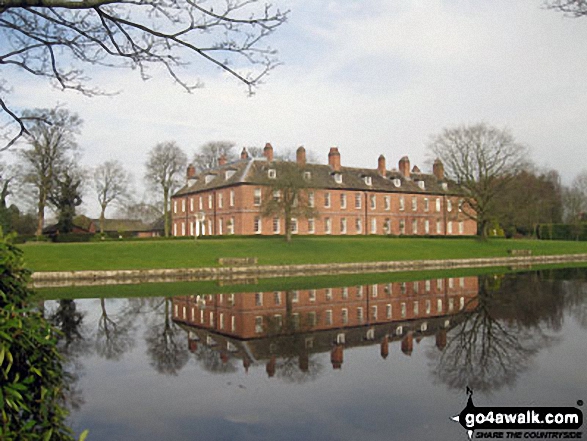 Gawsworth New Hall from the entrance to Gawsworth Old Hall 