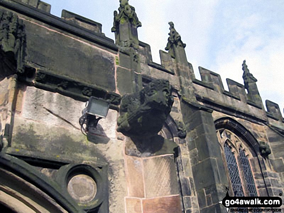 Walk ch175 The Macclesfield Canal, Bosley Locks and North Rode from Gawsworth - Gargoyle detail on Gawsworth Church