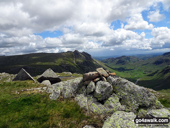 Walk c466 Rossett Pike and Black Crags (Langdale) from Great Langdale - Buck Pike (Langdale) summit cairn