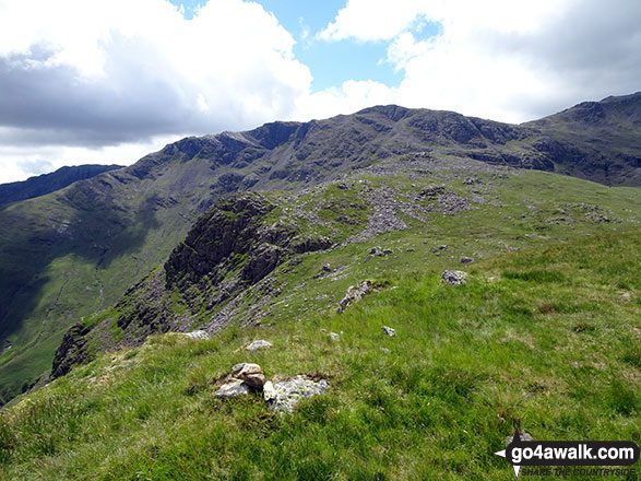 Walk c466 Rossett Pike and Black Crags (Langdale) from Great Langdale - Black Crags (Langdale) summit cairn