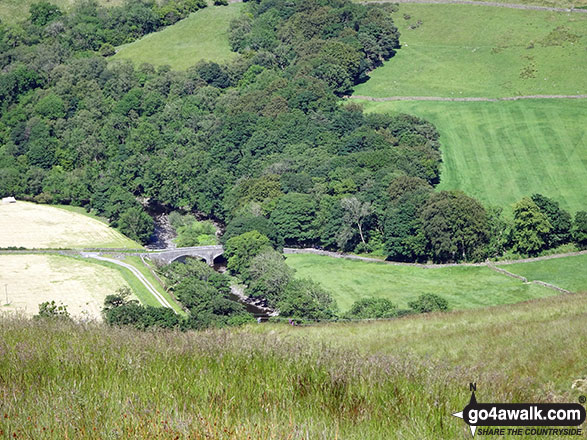 Walk c384 Grayrigg Forest from Hause Bridge - Hause Bridge from the lower slopes of Grayrigg Forest