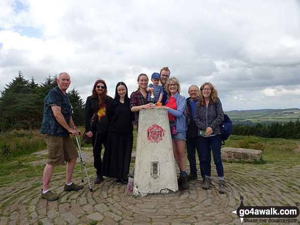 On the summit of Beacon Fell (Forest of Bowland) celebrating my 600th Fell . . .before I was 60!