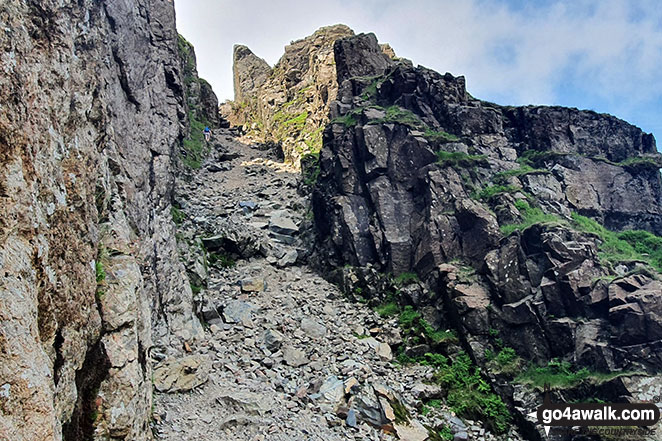 Walk c461 Great Sca Fell and Knott from Over Water - Lord's Rake in between Sca Fell and Scafell Pike