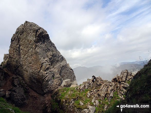 Walk c233 Sca Fell and Scafell Pike from Wasdale Head, Wast Water - The View from the West Wall Traverse