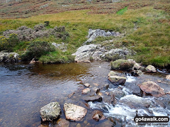 Walk c212 Burnbank Fell, Gavel Fell, Hen Comb and Mellbreak from Loweswater - Mosedale Beck (Loweswater)