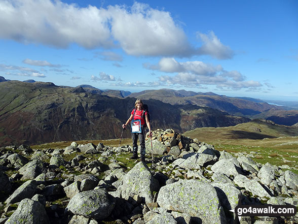 Walk c189 High Raise from Rosthwaite - On the summit of High Raise (Langdale)