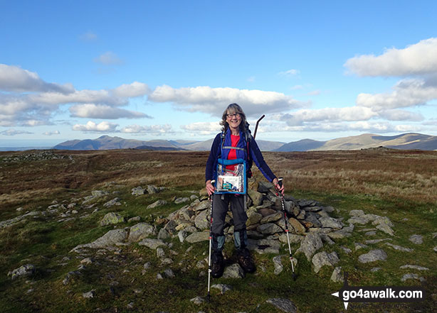 Walk c189 High Raise from Rosthwaite - Me on the summit of Ullscarf