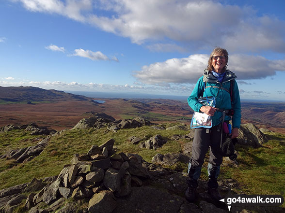 Walk c402 Harter Fell and Hard Knott from The Woolpack Inn, Eskdale - On Green Crag (Ulpha Fell)