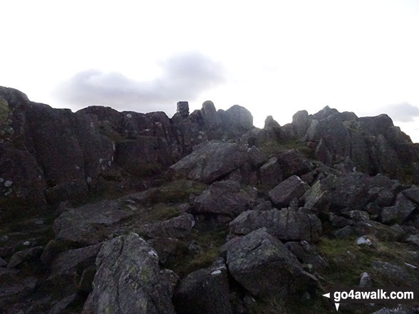 Walk c402 Harter Fell and Hard Knott from The Woolpack Inn, Eskdale - Harter Fell (Eskdale) summit Trig Point