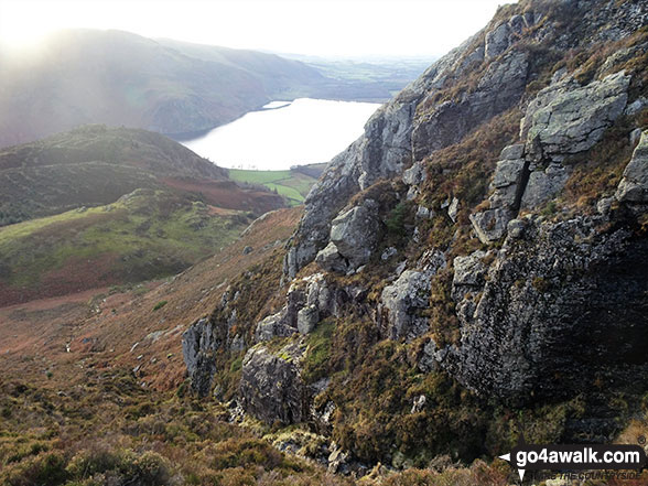 Walk c411 Starling Dodd via Scale Beck from Buttermere - Descending back to Ennerdale and Bowness Knott Car Park on the SW slopes of Great Borne