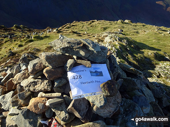 Walk c461 Great Sca Fell and Knott from Over Water - The summit cairn on Fleetwith Pike