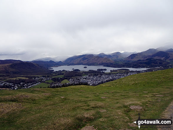 Walk c242 Latrigg from Keswick - Derwent Water and Keswick from Latrigg