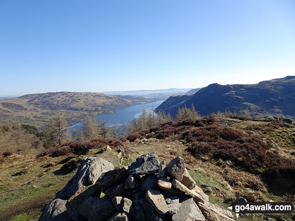 Walk c178 Sheffield Pike from Glenridding - Ullswater from the summit cairn on Glenridding Dodd