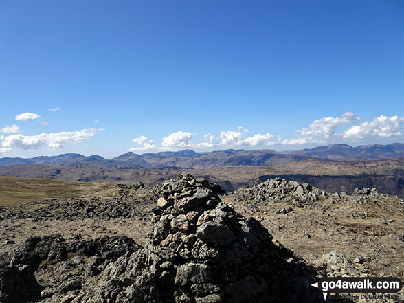 Walk c394 Helvellyn, Catstye Cam and Sheffield Pike from Glenridding - Raise (Helvellyn) summit cairn