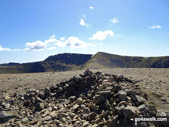 Walk c394 Helvellyn, Catstye Cam and Sheffield Pike from Glenridding - White Side summit cairn