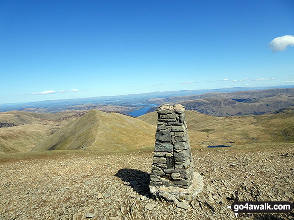 Walk c432 Helvellyn from Thirlmere - Helvellyn summit trig point