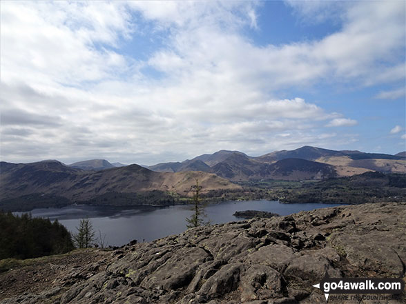 Walk c346 Ling Fell (Wythop) from Brumstone Bridge - The view from Walla Crag