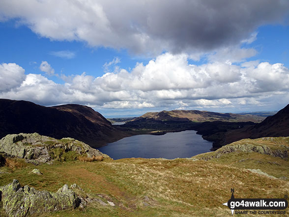 Walk c379 Rannerdale Knotts from Buttermere - The view from Rannerdale Knotts summit cairn