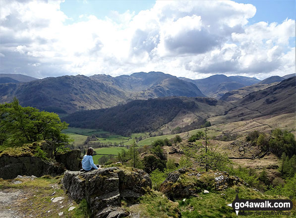 Walk c135 Castle Crag and Rosthwaite from Seatoller (Borrowdale) - The view from Castle Crag