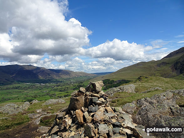 Walk c405 Cat Bells, High Spy and Castle Crag from Hawes End - High Rigg summit cairn