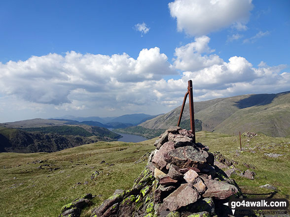 Walk c440 Whin Rigg, Illgill Head and Boat How from Miterdale Bridge - Steel Fell (Dead Pike) summit cairn